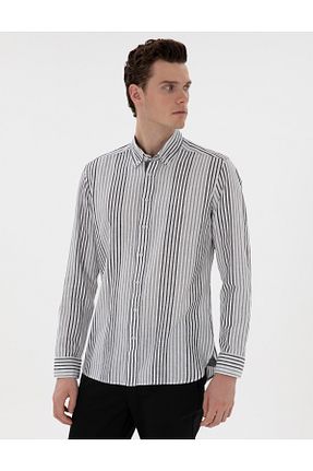 پیراهن قهوه ای مردانه رگولار Pierre Cardin - کد 904708356