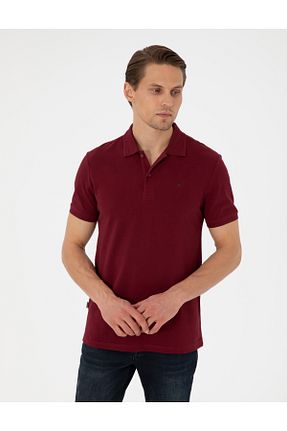 پولوشرت زرشکی مردانه %100 پنبه Pierre Cardin - کد 904712338