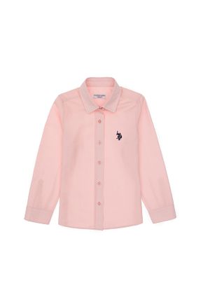پیراهن صورتی بچه گانه یقه پیراهنی U.S. Polo Assn. - کد 906101734