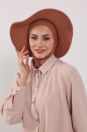 کلاه شنای حجاب قهوه ای زنانه Aisha