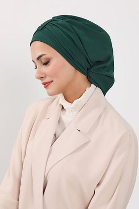 شال سبز زنانه پلی استر Aisha