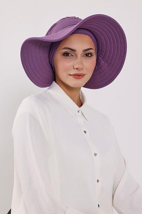 کلاه شنای حجاب بنفش زنانه Aisha