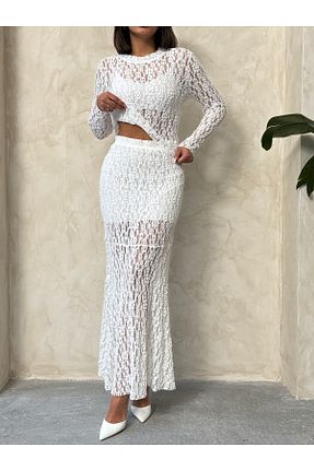 دامن بژ زنانه تریکو Miss Allos - کد 904717439