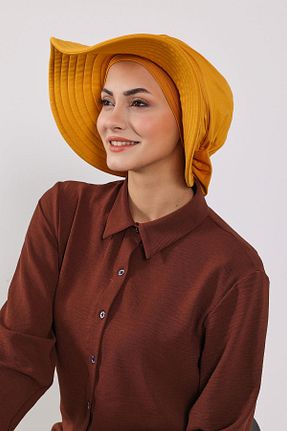 کلاه شنای حجاب زرد زنانه Aisha