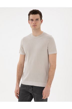 تیشرت بژ مردانه اسلیم فیت Pierre Cardin - کد 904715358