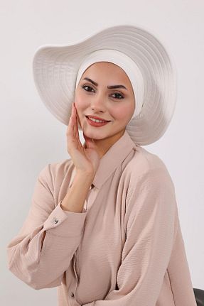کلاه شنای حجاب بژ زنانه Aisha