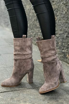 بوت / نیم بوت قهوه ای زنانه جیر trendytopuk - کد 51300292
