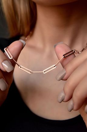 گردنبند نقره صورتی زنانه 925 عیار Papatya Silver - کد 152175007