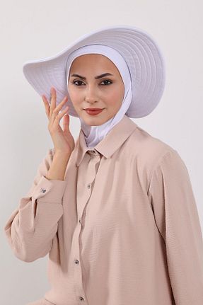 کلاه شنای حجاب سفید زنانه Aisha