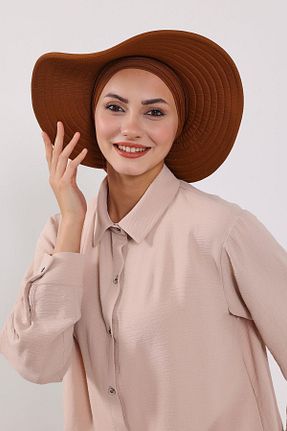 کلاه شنای حجاب نارنجی زنانه Aisha