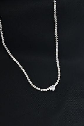 گردنبند نقره سفید زنانه 925 عیار Papatya Silver - کد 335990717