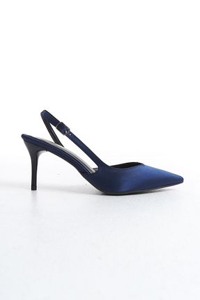 کفش پاشنه بلند کلاسیک سرمه ای زنانه ساتن Shoesers - کد 903223236