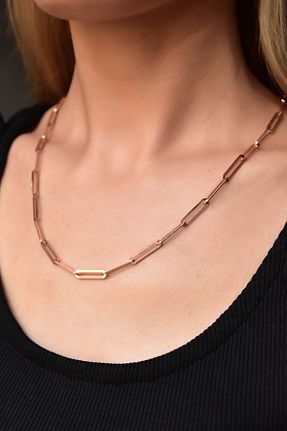 گردنبند نقره صورتی زنانه 925 عیار Papatya Silver - کد 152175007