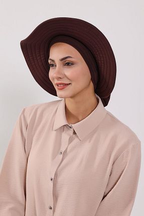 کلاه شنای حجاب قهوه ای زنانه Aisha