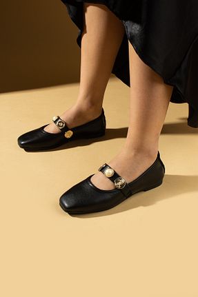 بابت مشکی زنانه چرم لاکی Pembe Potin - کد 904712643