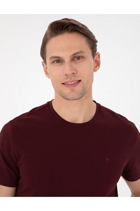 تیشرت زرشکی مردانه اسلیم فیت Pierre Cardin - کد 904713453