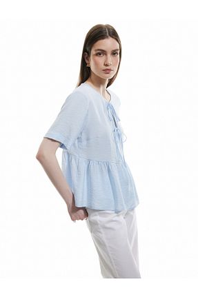 بلوز آبی زنانه ساده Koton - کد 903021514