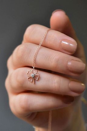 گردنبند نقره طلائی زنانه 925 عیار Papatya Silver - کد 52374038
