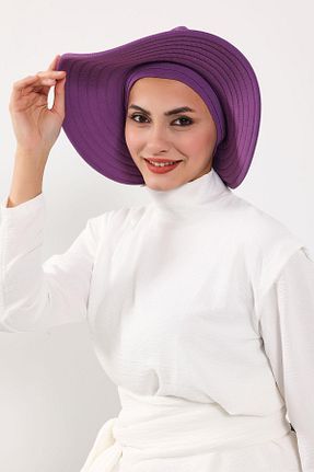 کلاه شنای حجاب بنفش Aisha