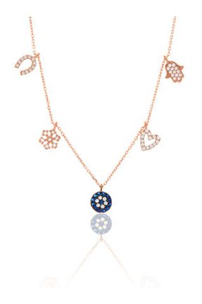 گردنبند نقره طلائی زنانه 925 عیار Papatya Silver - کد 45741209