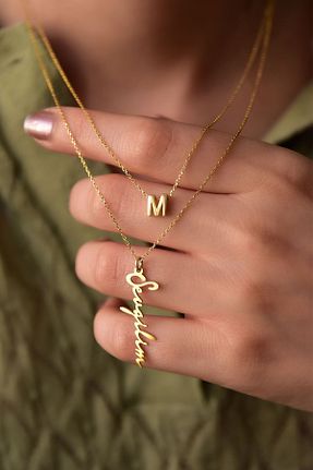 گردنبند نقره طلائی زنانه 925 عیار Papatya Silver - کد 109587008
