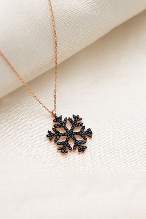 گردنبند نقره مشکی زنانه 925 عیار Papatya Silver - کد 139815593