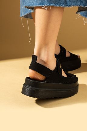 صندل مشکی زنانه پاشنه پر Pembe Potin - کد 904915866