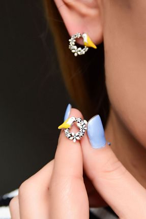 گوشواره نقره زنانه 925 عیار Papatya Silver - کد 167800966