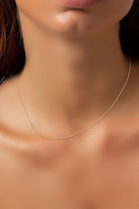 گردنبند نقره طلائی زنانه 925 عیار Papatya Silver - کد 40692743