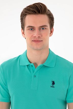 پولوشرت فیروزه ای مردانه پنبه ای U.S. Polo Assn. - کد 904829059