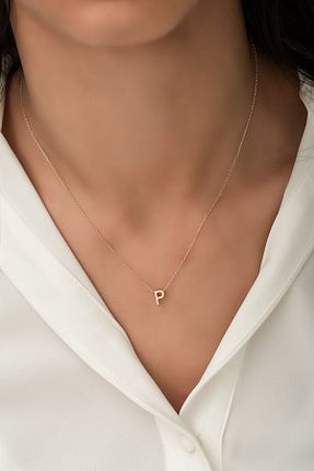 گردنبند نقره طلائی زنانه 925 عیار Papatya Silver - کد 32120640