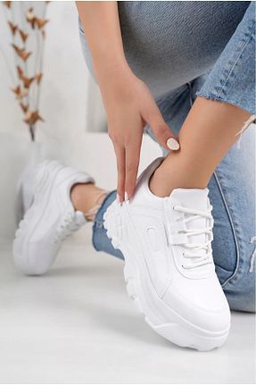 کفش اسنیکر سفید زنانه بند دار BERAT KUTLAY - کد 904831894