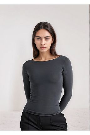 بلوز طوسی زنانه ساده Bled - کد 892640313