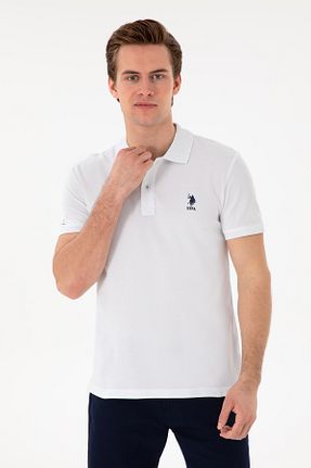 پولوشرت سفید مردانه پنبه ای U.S. Polo Assn. - کد 904820345