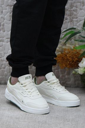 کفش اسنیکر طلائی مردانه بند دار GÜLERSHOES - کد 904830906