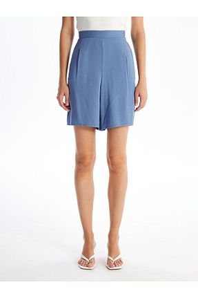 شلوارک و برمودا آبی زنانه Gabardin LC Waikiki - کد 904827434