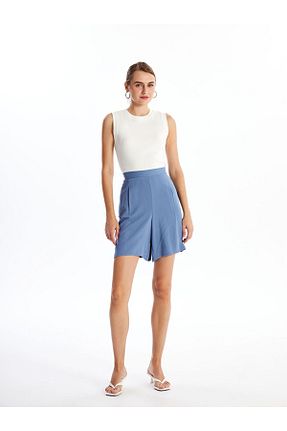 شلوارک و برمودا آبی زنانه Gabardin LC Waikiki - کد 904827434