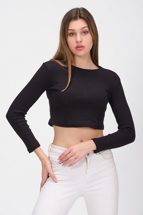بلوز مشکی زنانه ساده PUNKY CAT - کد 904086387