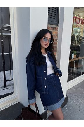 ست بالاتنه و پائین تنه آبی زنانه جین MSY - کد 905067123