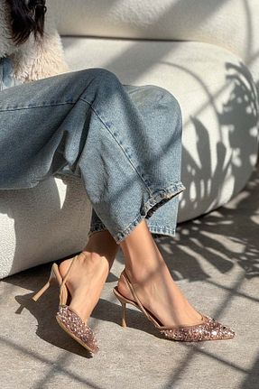 کفش پاشنه بلند کلاسیک بژ زنانه File NİŞANTAŞI SHOES - کد 904710555