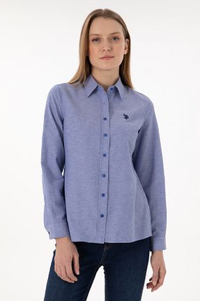 پیراهن سرمه ای زنانه یقه پیراهنی U.S. Polo Assn. - کد 859369354