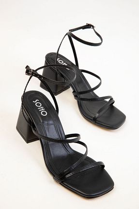 کفش پاشنه بلند کلاسیک مشکی زنانه چرم مصنوعی SOHO - کد 901422404
