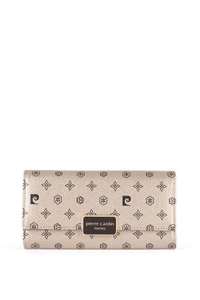 کیف پول طلائی زنانه سایز متوسط Pierre Cardin - کد 894025023