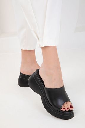 دمپائی مشکی زنانه چرم مصنوعی SOHO - کد 902470581