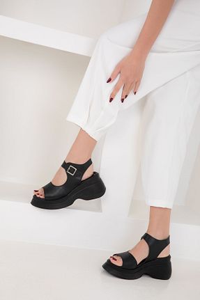 صندل مشکی زنانه پاشنه پر SOHO - کد 902470840