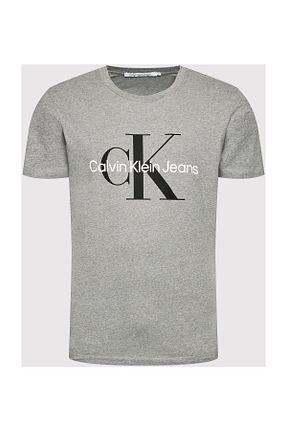 تیشرت طوسی مردانه Fitted Calvin Klein - کد 283173326