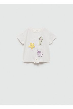 تیشرت سفید بچه گانه MANGO - کد 891110355