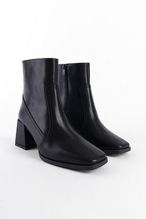 بوت / نیم بوت مشکی زنانه چرم مصنوعی Capone Outfitters - کد 137995961