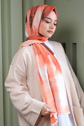 شال نارنجی زنانه پنبه پلی استر AFVENTE - کد 159021416
