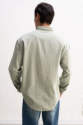 پیراهن سبز مردانه اورسایز GIESTO - کد 902962848